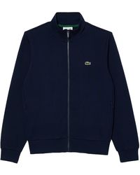 Lacoste - Brushed Fleece Zipped Sweatshirt - Lyst