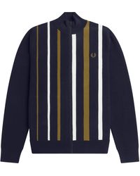 Fred Perry - K7621 Striped Knitted Track Jacket - Lyst