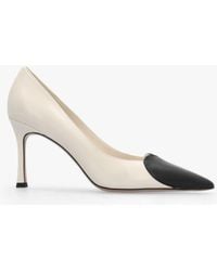 Daniel - Elove Cream Leather Heart Toe Cap Court Shoes - Lyst