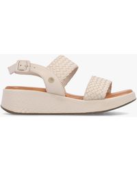 Moda In Pelle - Kaccia Off Woven Low Wedge Sandals - Lyst