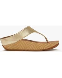 Fitflop - Lulu Lux Graphic Weave Toe Post Sandals - Lyst