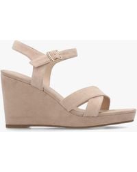 Daniel - Ruth Cross Strap Wedge Sandals - Lyst