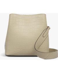 Radley - Dukes Place Moc Croc Medium Compartment Snow Leather Cross-Body Bag - Lyst