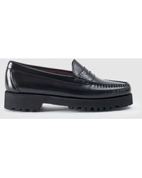 G.H. Bass & Co. - Weejun 90's Penny Black Leather Chunky Loafer - Lyst