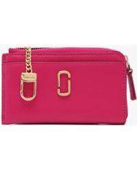 Marc Jacobs - The J Marc Top Zip Lipstick Pink Leather Multi Wallet - Lyst