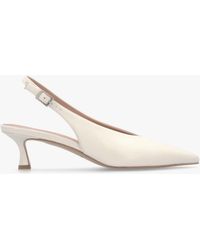 Daniel - Siamma Cream Leather Kitten Heel Sling Backs - Lyst