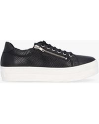 Daniel - Tippie Leather Reptile Double Zip Trainers - Lyst