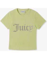 Juicy Couture - Taylor Butterfly Velour Diamante T-shirt - Lyst
