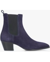 Evaluna - Margot Western Stacked Heel Chelsea Boots - Lyst