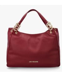 Love Moschino - Burgundy Shoulder Shopper Bag - Lyst