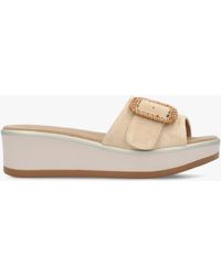 Daniel - Rowhip Woven Buckle Flatform Mules - Lyst