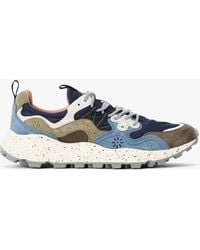 Flower Mountain - Men's Yamano 3 Uni Blue Suede & Nylon Trainers - Lyst
