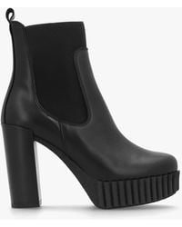 Alpe - Ablush Black Leather Platform High Heel Ankle Boots - Lyst