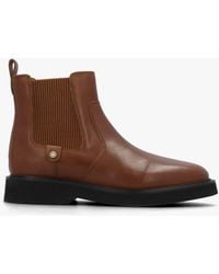 Barbour - Delfina Conker Leather Chelsea Boots - Lyst