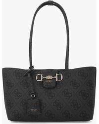 Guess - Janie Girlfriend Coal Logo Carryall Bag - Lyst
