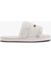Australia Luxe - Muchas Lite Cream Faux Fur Slippers - Lyst