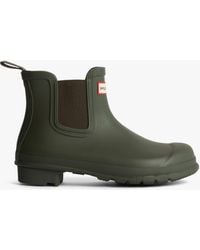 HUNTER - Original Dark Chelsea Rain Boots - Lyst