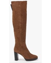 Daniel - Lorplat Tan Suede Over The Knee Boots - Lyst