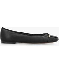 Daniel - Iball Black Leather Patent Toe Cap Ballet Pumps - Lyst