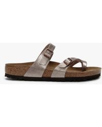 Birkenstock - Mayari Graceful Taupe Birko-Flor Thong Sandals - Lyst