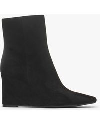 Daniel - Spire Black Suede Wedge Ankle Boots - Lyst