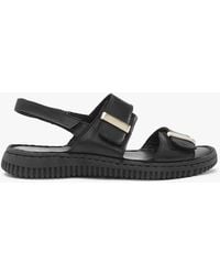 Daniel - Lellie Black Leather Two Bar Sandals - Lyst