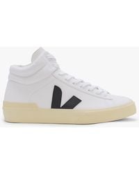 Veja - Minotaur Chromefree Leather Extra White Black Butter High Top Trainers - Lyst