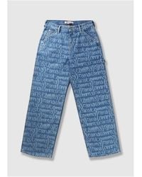 Tommy Hilfiger - S Daisy baggy Script Print Jeans - Lyst