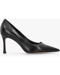 Daniel - Elove Black Leather Heart Toe Cap Court Shoes - Lyst