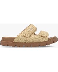 Daniel - York Woven Straw Two Bar Chunky Mules - Lyst