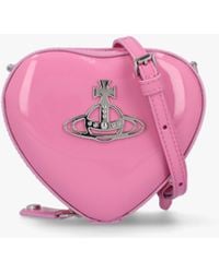 Vivienne Westwood - Mini Heart Pink Shiny Patent Leather Cross-body Bag - Lyst