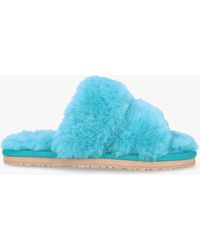 Mou - Two Stripes Sheepskin Slippers - Lyst
