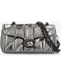 COACH - Tabby 20 Quilted Anthracite Metallic Leather Shoulder Bag - Lyst