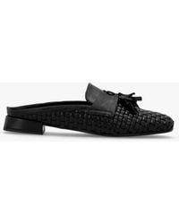 Daniel - Nova Black Leather Woven Backless Mules - Lyst