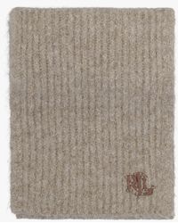 Ralph Lauren - Fisherman Rib Taupe Scarf - Lyst