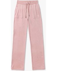 Juicy Couture - Juicy Del Ray Classic Pocket Lounge Pants , Suede - Lyst