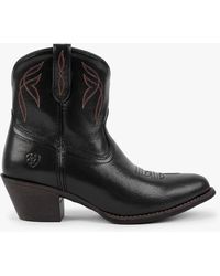 Ariat Darlin Black Leather Western Boots
