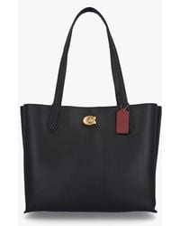 COACH - Willow Black Leather Tote Bag - Lyst