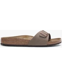 Birkenstock - Madrid Birko-flor Nubuck Mocca Mules - Lyst