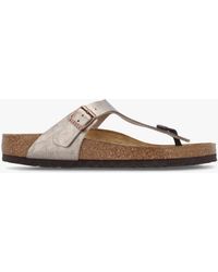 Birkenstock - Gizeh Graceful Taupe Birko-Flor Sandals - Lyst