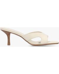 Daniel - Sule Cream Leather Mid Heel Mules - Lyst