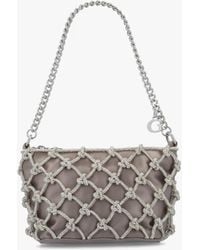 Guess - Zalina Diamante Knot Top Zip Shoulder Bag - Lyst