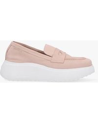 Wonders - Estela Nude Nubuck Leather Chunky Loafers - Lyst