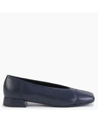Daniel - Angled Navy Leather Square Toe Pumps - Lyst