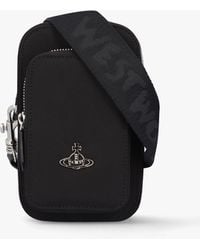 Vivienne Westwood - Recycled Nylon Vegan Black Phone Cross-body Bag - Lyst