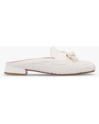 Daniel - Nova Cream Leather Woven Backless Mules - Lyst