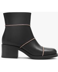Daniel - Tabitha Black Leather Block Heel Ankle Boots - Lyst