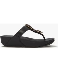 Fitflop - Lulu Marbled Stone Toe Post Sandals - Lyst