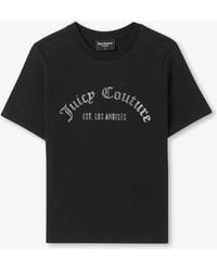 Juicy Couture - Noah Arched Diamante Cotton T Shirt - Lyst