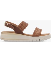 Daniel - Lait Woven Sling Back Low Wedge Sandals - Lyst